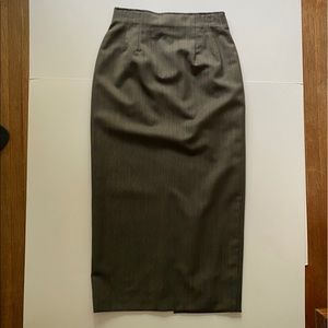 100% wool midi high waist skirt